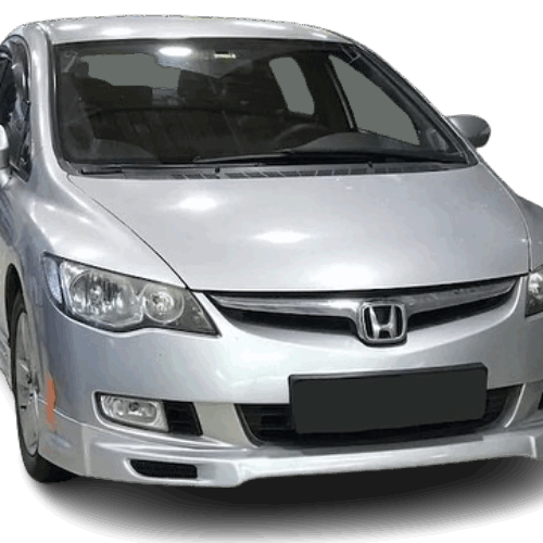 Honda Civic Fd6 (2006-2009) Makyajsız  Kasa için Makyajlı Ön Tampon Ek (Plastik)
