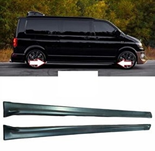 Vw Transporter -(2003 - 2021) Uzun Şase Yan Marşpiyel Seti (Plastik) - Görsel 2