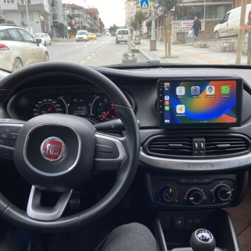 FİAT EGEA ANDROİD MULTİMEDYA 4-32 8 ÇEK. CARPLAY- QLED EKRAN- AHD GERİ GÖRÜŞ KAMERASI 3 AMFİ ÇIKIŞLI PRO CİHAZ