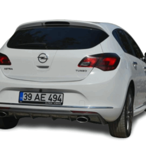 Opel Astra J HB (2013-2015) Makyajlı Arka Tampon Eki – Difüzör (Plastik)