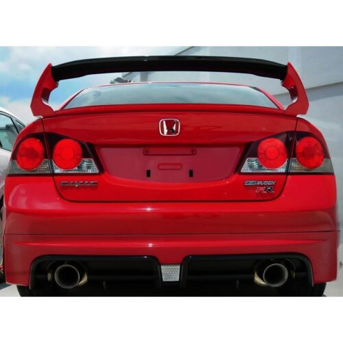 Honda Civic FD6 (2006-2011) Mugen RR Sağ Sol Çift Çıkış Arka Tampon Eki – Difüzör Plastik)