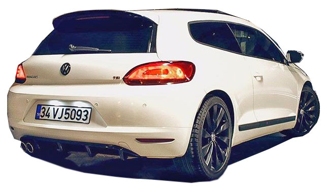 Volkswagen Scirocco (2009-2014) Arka Tampon Eki - Difüzör (Plastik)