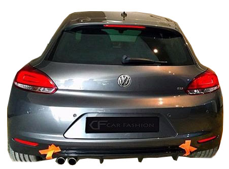 Volkswagen Scirocco (2009-2014) Arka Tampon Eki - Difüzör (Plastik) - Görsel 4