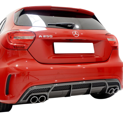 Mercedes A Serisi W176 (2012-2018) AMG A180 A200 A250 Arka Tampon Eki – Difüzör (Plastik)
