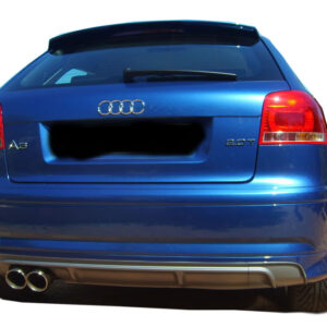Audi A3 8P S3 2005 - 2008 2 Kapı Arka Tampon Eki - Difüzör (Plastik)
