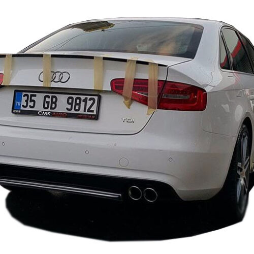 Audi A4 B8 Makyajlı 2012 – 2016 S4 Arka Tampon Eki – Difüzör (Plastik)