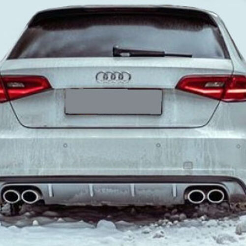 Audi A3 8V HB 2012 – 2016 S3 Arka Tampon Eki – Difüzör (Plastik)