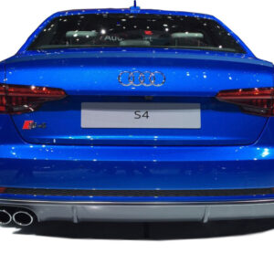 Audi A4 B9 2016 Sonrası S4 Soldan Çift Çıkış Arka Tampon Eki - Difüzör (Plastik)