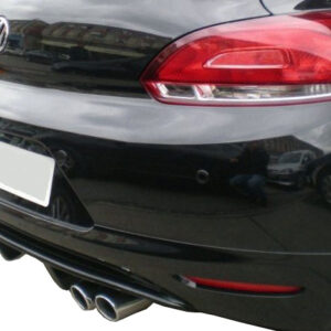 Volkswagen Scirocco (2009-2014) Sağ-Sol Çift Çıkışlı Arka Tampon Eki - Difüzör (Plastik)