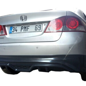 Honda Civic FD6 (2006-2011) Custom Arka Tampon Eki - Difüzör (Plastik)