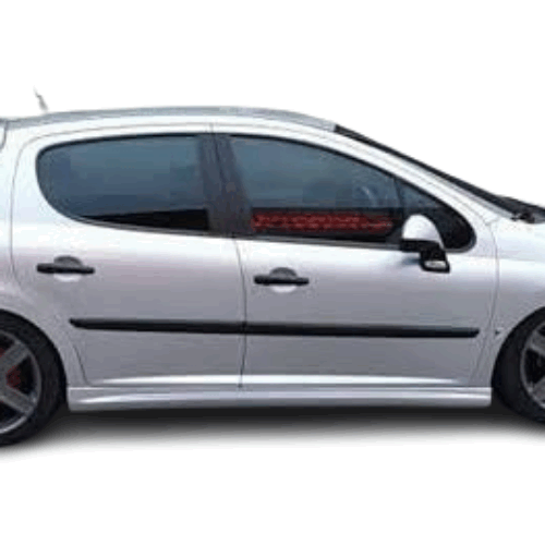 Peugeot 207 (2006 – 2012) R Style Yan Marşpiyel Seti (Plastik)